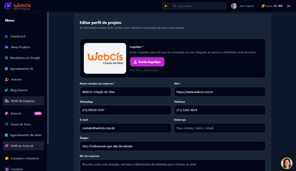 Perfil da Empresa & Diretrizes da Marca